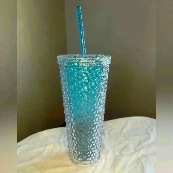 Other - Reusable blue studded Tumbler